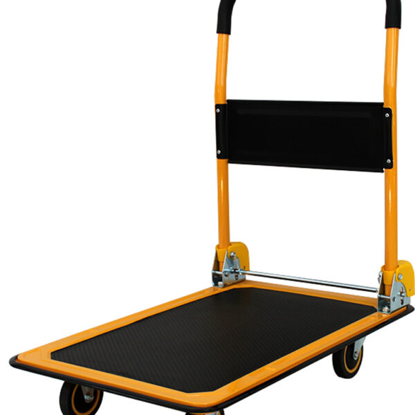 pavo stalen plateauwagen, draagvermogen: 150 kg, zwart/oranje