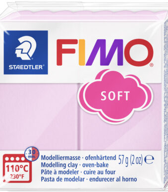 FIMO SOFT boetseerklei, ovenhardend, pastel-rosé, 57 g