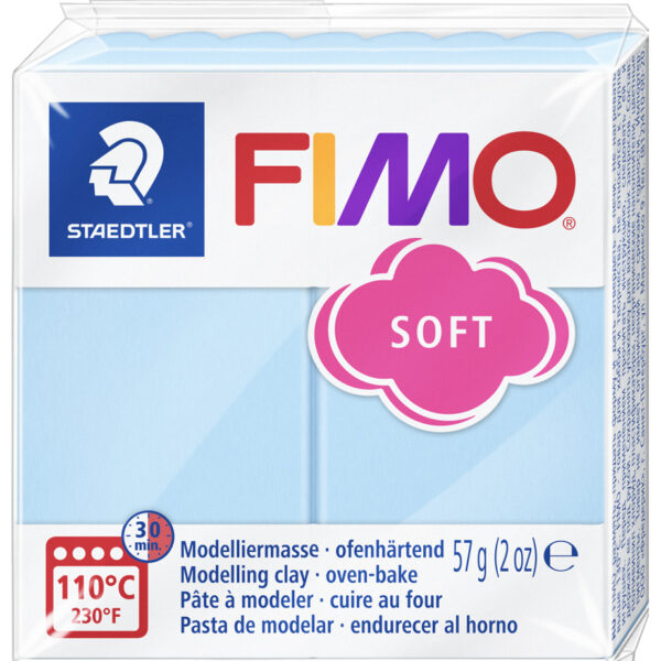 FIMO SOFT boetseerklei, ovenhardend, pastel-aqua, 57 g