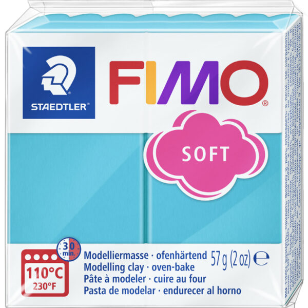 FIMO SOFT boetseerklei, ovenhardend, pepermunt, 57 g