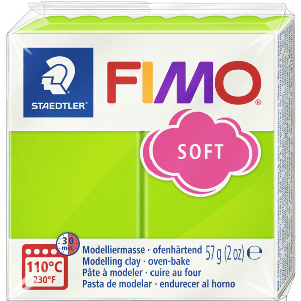 FIMO SOFT boetseerklei, ovenhardend, appelgroen, 57 g