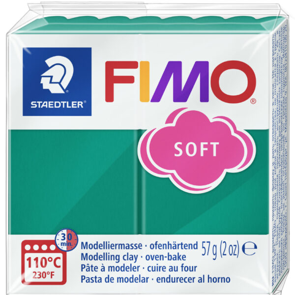 FIMO SOFT boetseerklei, ovenhardend, smaragdgroen, 57 g