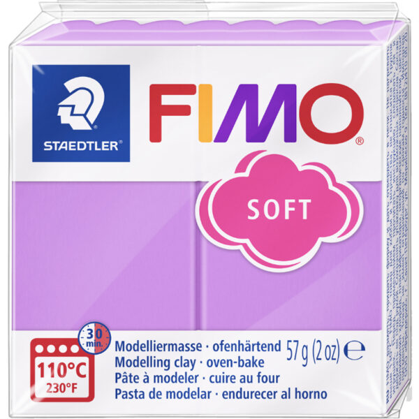 FIMO SOFT boetseerklei, ovenhardend, lavendel, 57 g