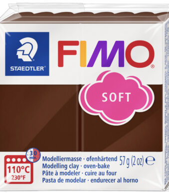 FIMO SOFT boetseerklei, ovenhardend, chocolade, 57 g