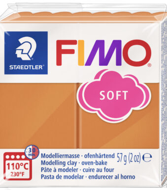 FIMO SOFT boetseerklei, ovenhardend, cognac, 57 g