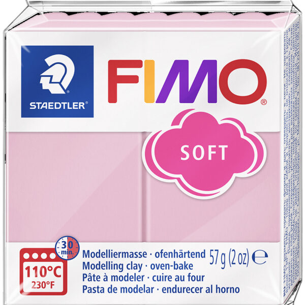 FIMO SOFT boetseerklei, ovenhardend, strawberry cream, 57g