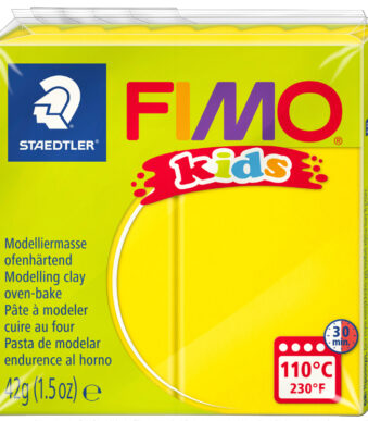 FIMO kids boetseerklei, ovenhardend, geel, 42 g