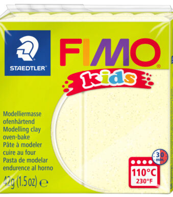 FIMO kids boetseerklei, ovenhardend, pearl-lichtgeel, 42 g