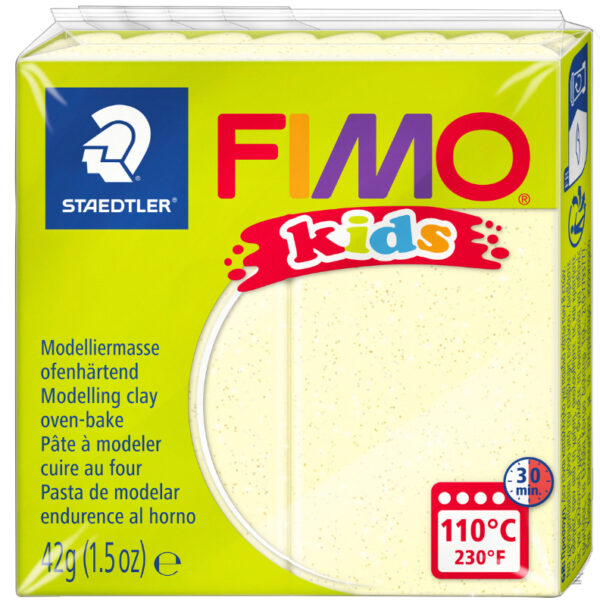 FIMO kids boetseerklei, ovenhardend, pearl-lichtgeel, 42 g