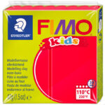 FIMO kids boetseerklei, ovenhardend, rood, 42 g