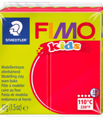 FIMO kids boetseerklei, ovenhardend, rood, 42 g
