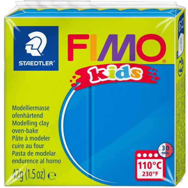 FIMO kids boetseerklei, ovenhardend, blauw, 42 g