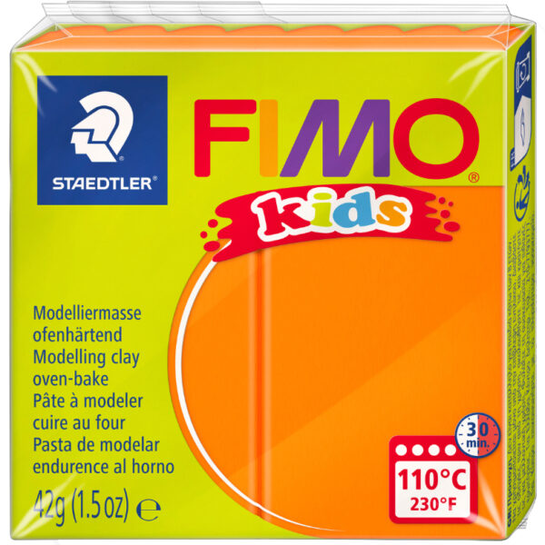 FIMO kids boetseerklei, ovenhardend, oranje, 42 g