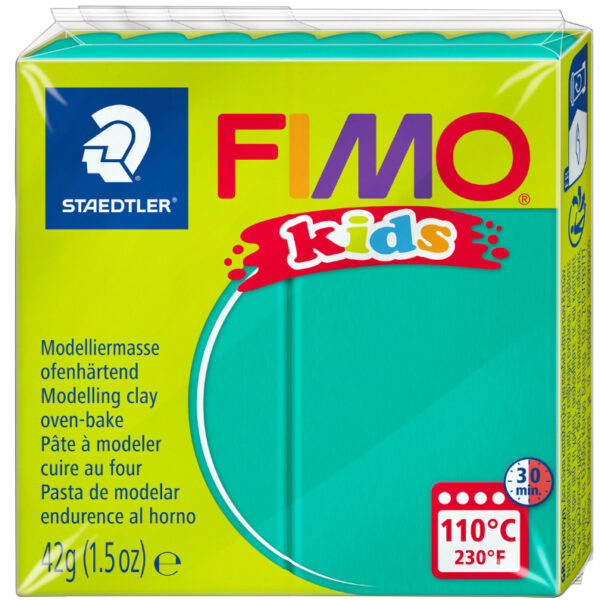 FIMO kids boetseerklei, ovenhardend, groen, 42 g
