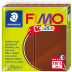 FIMO kids boetseerklei, ovenhardend, bruin, 42 g