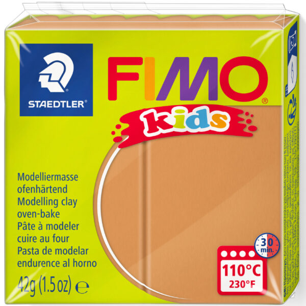 FIMO kids boetseerklei, ovenhardend, bruin, 42 g