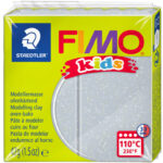FIMO kids boetseerklei, ovenhardend, glitter-zilver, 42 g