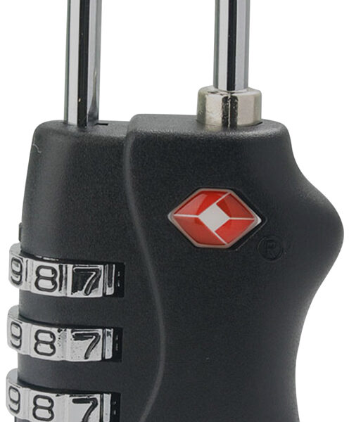 pavo TSA cijfer-bagageslot, van kunststof/staal, zwart