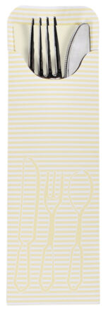 PAPSTAR servetten-mapjes 'Bistro' incl. servet, creme