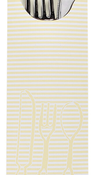 PAPSTAR servetten-mapjes 'Bistro' incl. servet, creme