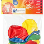 PAPSTAR cijfer-luchtballonnen '1', rond, kleuren assorti