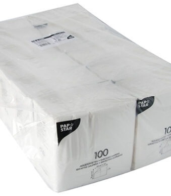 PAPSTAR lunch-servetten, 330 x 330 mm, 1-laags, wit, 12x 100 stuks