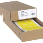 HERMA kettingetiketten, 88,9 x 35,7 mm, 1-baans, geel, 2.000 st