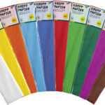 folia crepe papier, 500 mm x 2,5 m, 32 g/m2, kleuren assorti