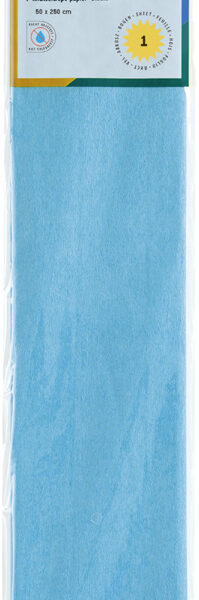 folia crepepapier , (B)500 mm x (L)2,5 m, lichtblauw