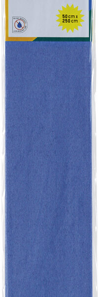 folia crepepapier , (B)500 mm x (L)2,5 m, brillantblauw