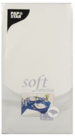 PAPSTAR tafelkleed ´soft selection´, gevouwen, wit