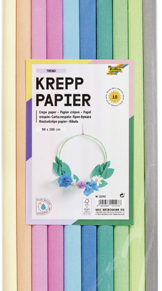 folia rollen crèpepapier TREND, 500 mm x 2 m, assorti