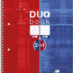 Clairefontaine Collegeblock DUOBOOK, DIN A4, geruit/gelinieerd
