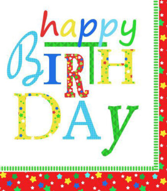 PAPSTAR motiefservetten 'Happy Birthday', 330 x 330 mm, 20 stuks