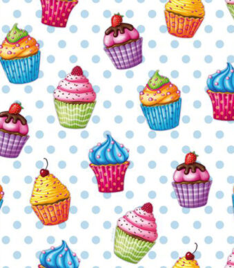 PAPSTAR motiefservetten ´Cupcakes´, 330 x 330 mm, 20 stuks