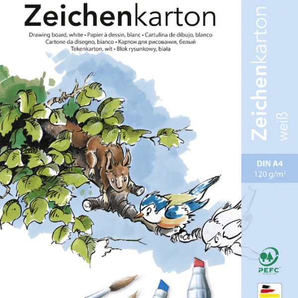 folia tekenkarton, DIN A4, 120 g/m2, wit