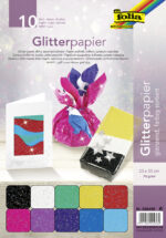 folia glitterpapier, 70 g/m2, 230 x 330 mm, kleuren assorti