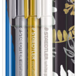 STAEDTLER permanent-marker metallic, ronde punt, 3 stuks op blister