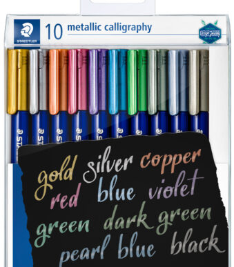 STAEDTLER permanent-marker metallic calligraphy, 10 stuks in etui