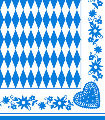 PAPSTAR motiefservetten ´Beiers Blauw´, 400 x 400 mm, 50 stuks