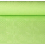 PAPSTAR damast-tafellaken, (B)1,2 x (L)8 m, limoengroen