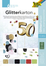 folia glitterkarton-blok ´Basic´, 170 x 245 mm, 300 g/m2