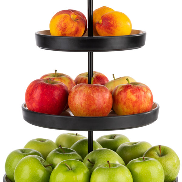 APS Etagère FRIDA, 3-etages, hoogte: 430 mm, zwart