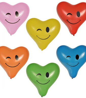 PAPSTAR luchtballonnen 'Blinky Heart', kleuren assorti
