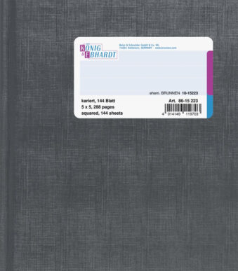 KÖNIG & EBHARDT notitieboek, DIN A5, geruit, 144 vel