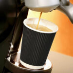 STARPAK kartonnen-drinkbeker ´Ripple Wall´, 0,2 l, zwart