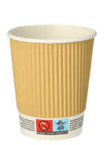PAPSTAR kartonnen drinkbeker ´pure´ Ripple Wall, 0,2 l, beige