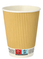 PAPSTAR papieren drinkbeker 'pure' Ripple Wall, 0,3 l, beige