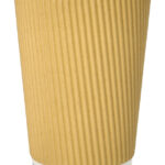 PAPSTAR kartonnen drinkbeker 'pure' Ripple Wall, 0,4 l, beige