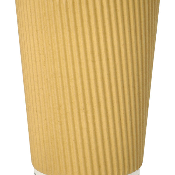 PAPSTAR kartonnen drinkbeker 'pure' Ripple Wall, 0,4 l, beige